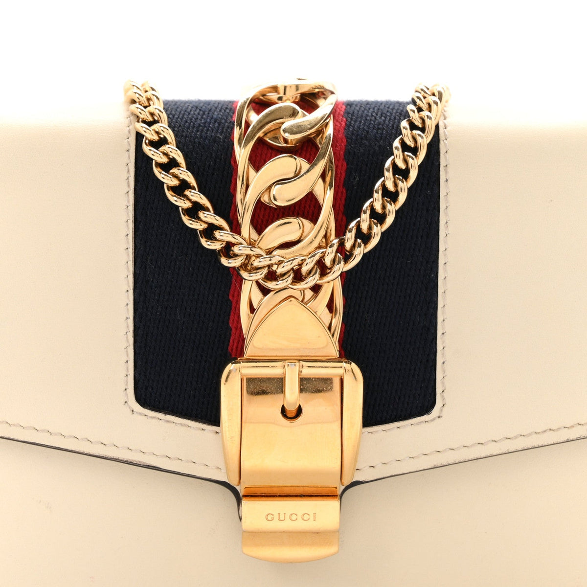Calfskin Super Mini Sylvie Chain Shoulder Bag White