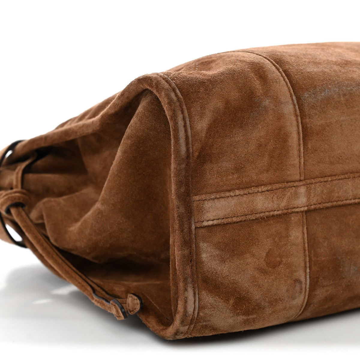 Suede Large Bonnie Shoulder Bag Cocoa Brown