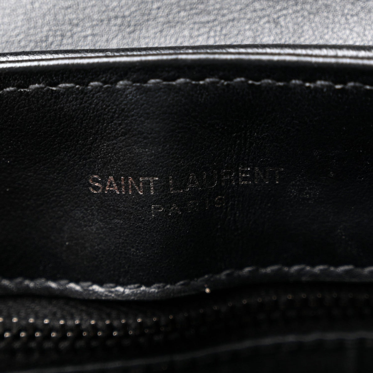Calfskin Y Quilted Monogram Monochrome Toy Loulou Crossbody Bag Black
