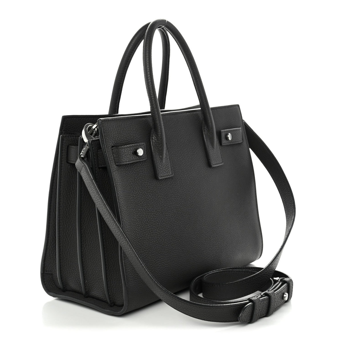 Grained Calfskin Baby Sac De Jour Souple Asphalt