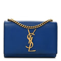 Grain De Poudre Small Classic Monogram Kate Satchel Royal Blue