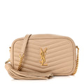 Grain De Poudre Matelasse Monogram Mini Lou Camera Bag Dark Beige