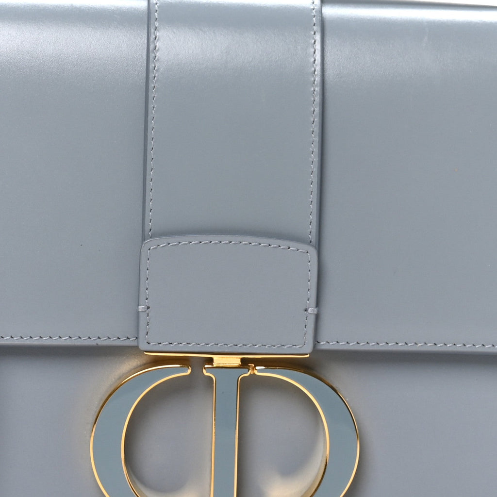 Smooth Calfskin 30 Montaigne Flap Bag Gray