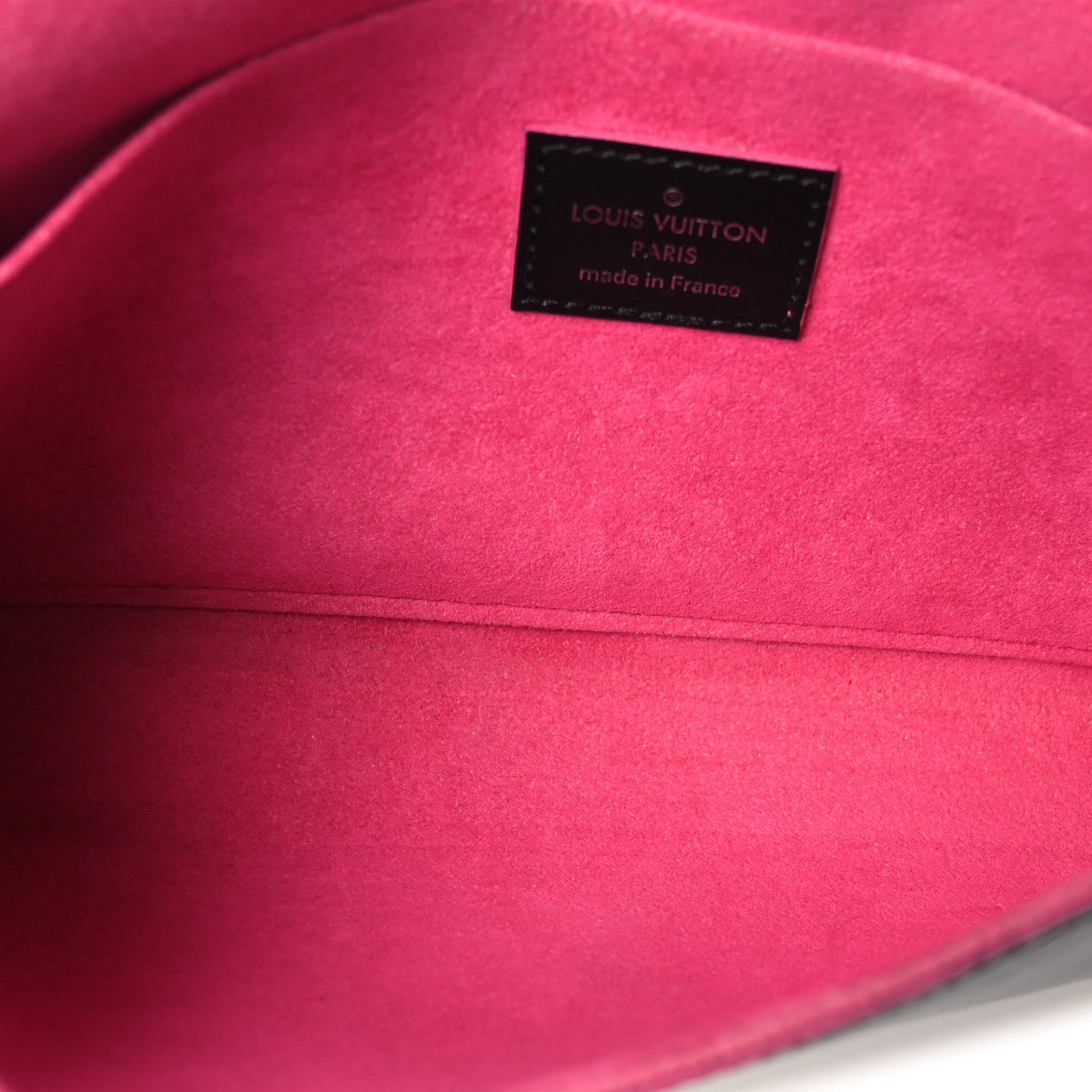 Epi Pochette Felicie Black Hot Pink