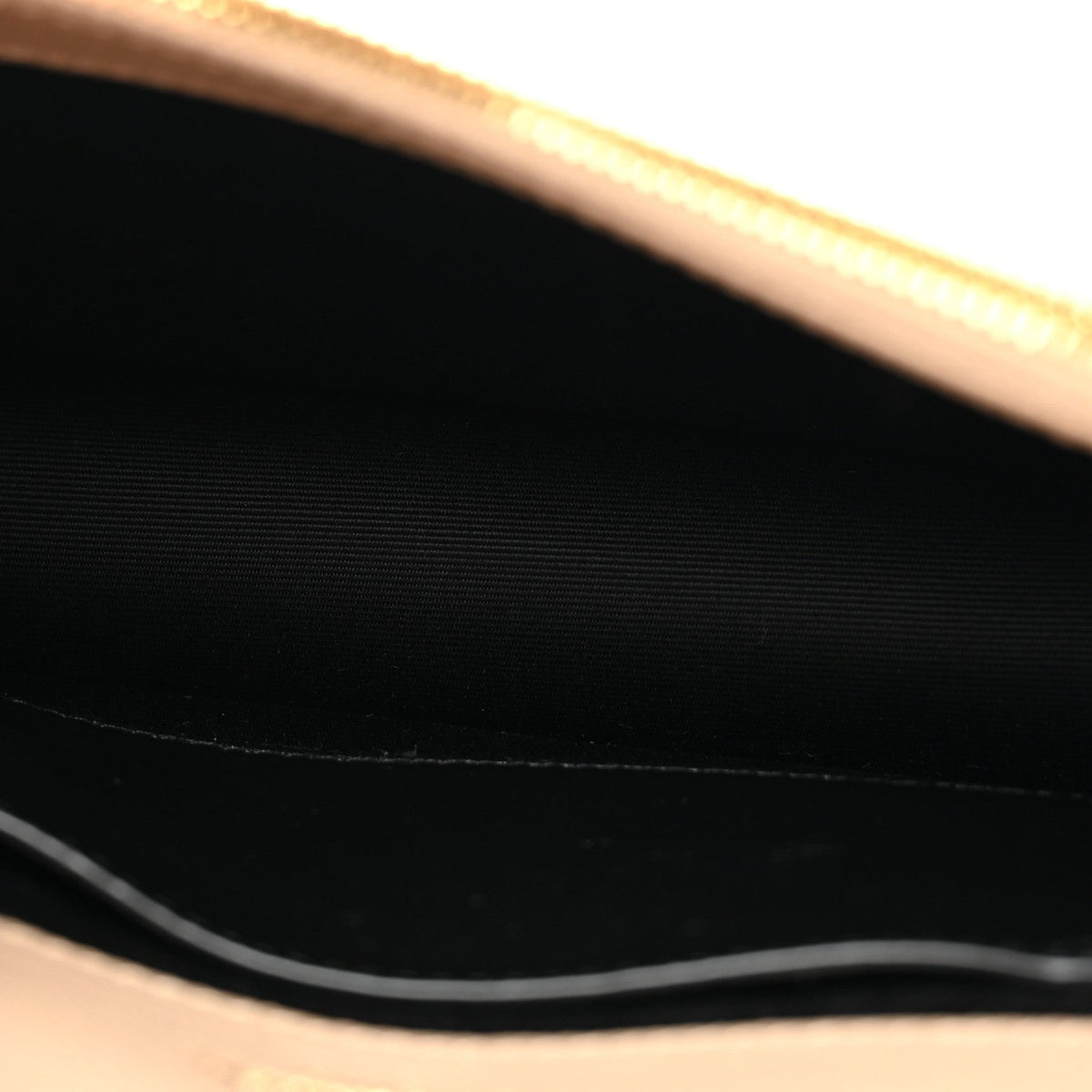 Grain De Poudre Matelasse Chevron Monogram Envelope Chain Wallet Dark Beige