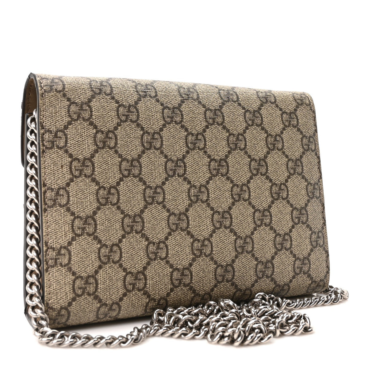 GG Supreme Monogram Mini Dionysus Chain Wallet Beige Taupe