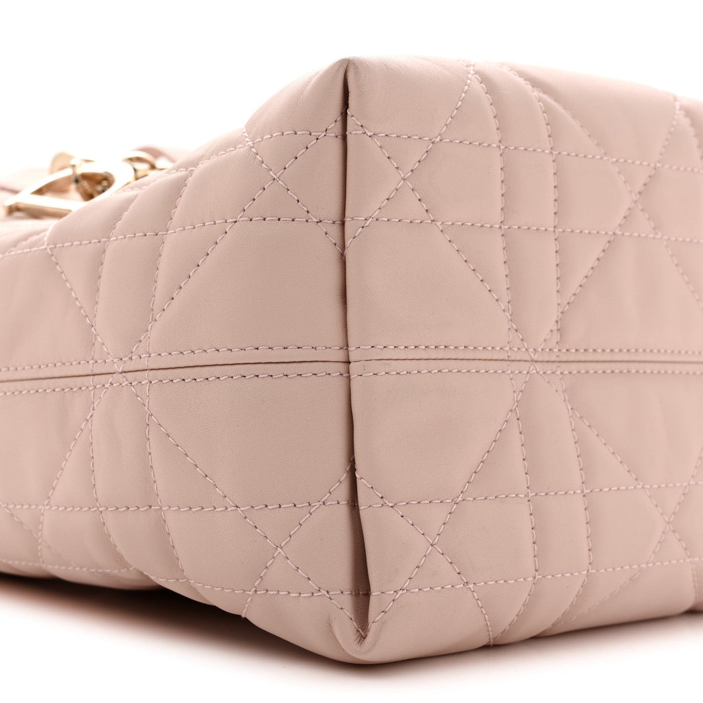 Calfskin Macrocannage Small Toujours Vertical Tote Powder Pink