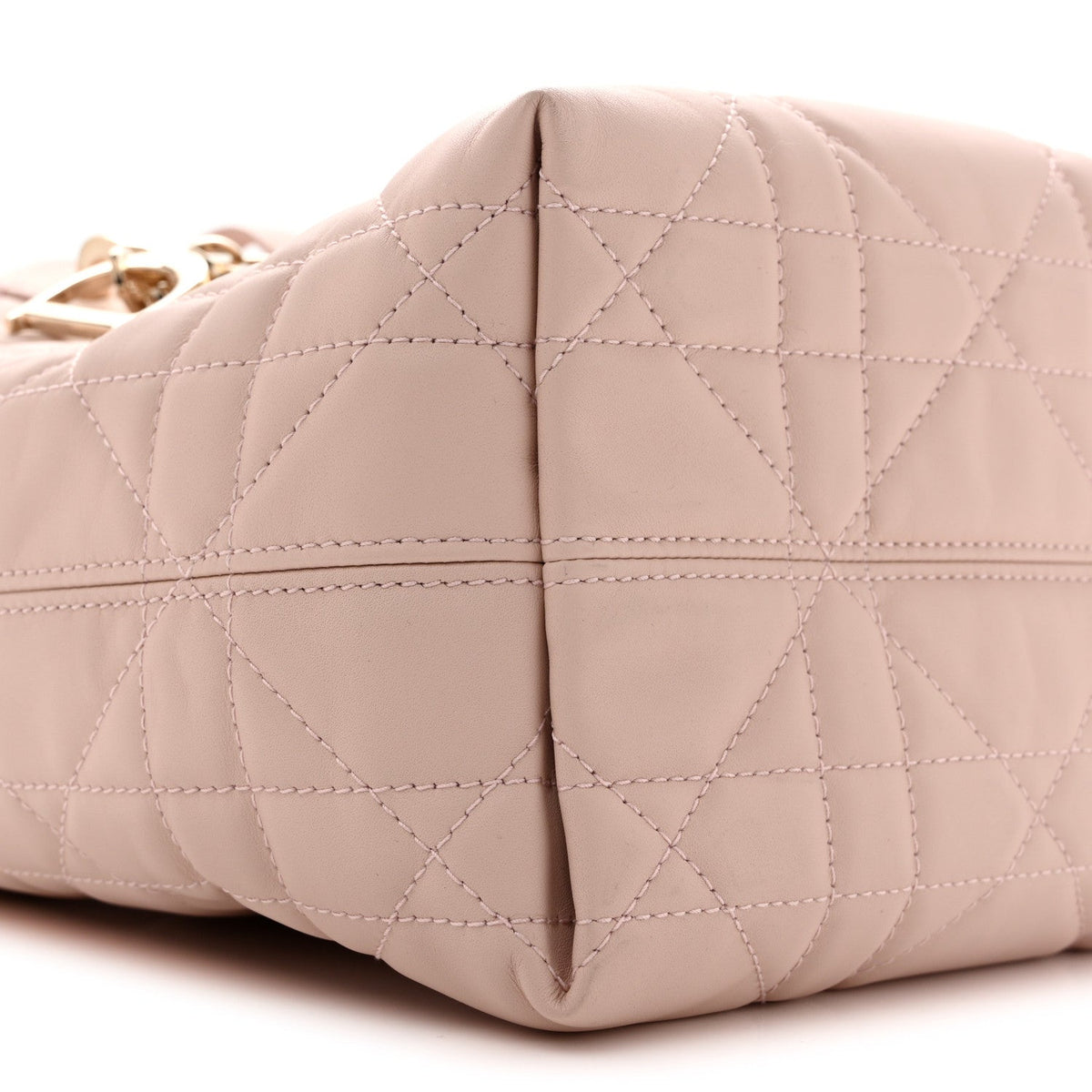 Calfskin Macrocannage Small Toujours Vertical Tote Powder Pink