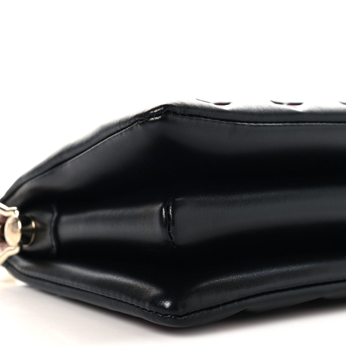 Lambskin Embossed Monogram LV Ski Coussin BB Black Rose