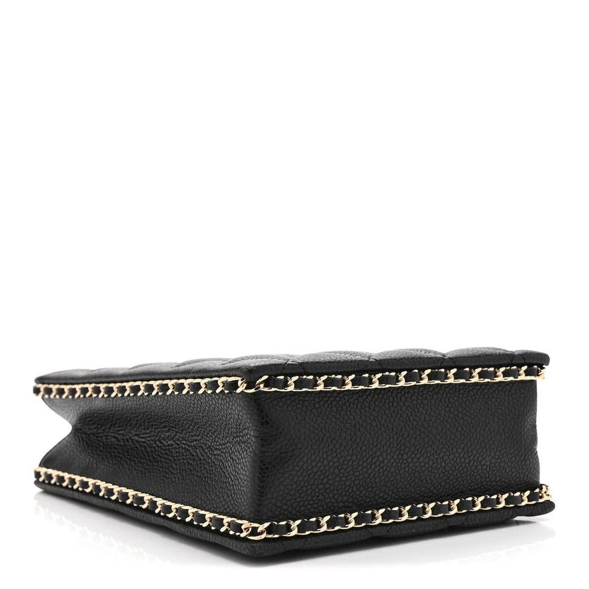 Caviar Quilted Evening Box Bag Black
