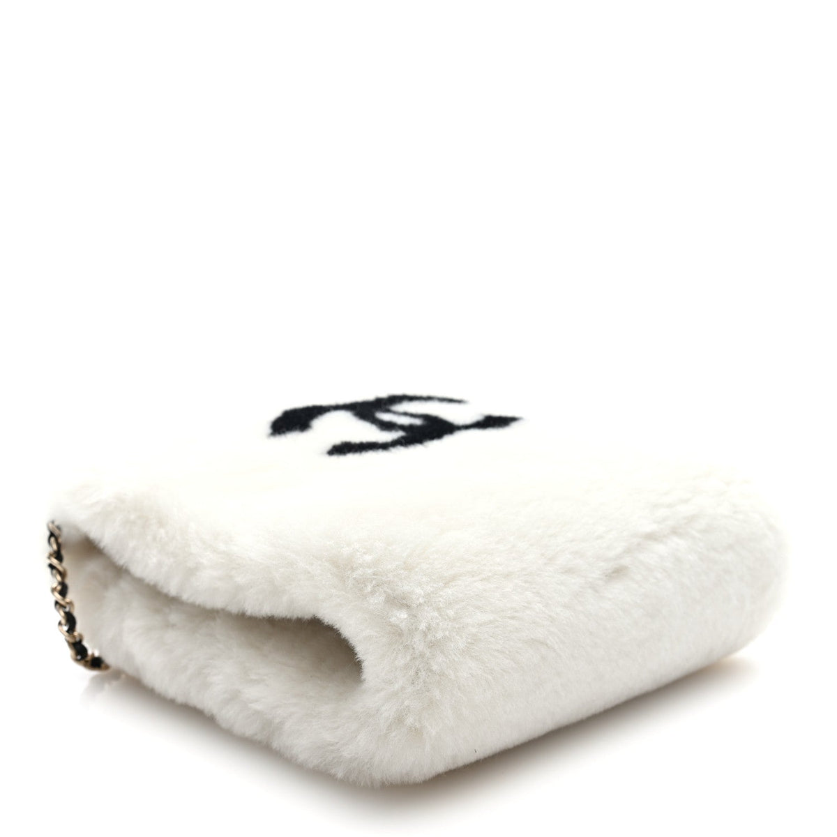 Muff Shearling Lambskin Bag Ecru Black