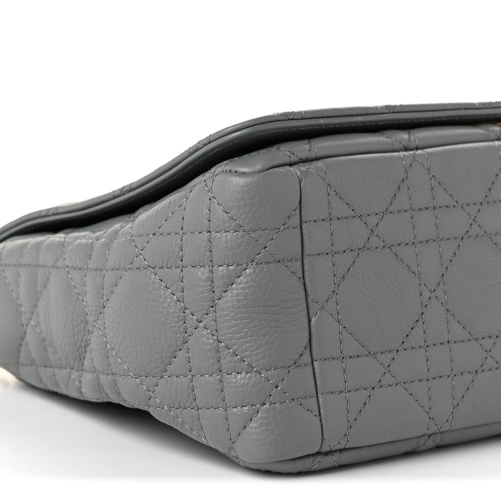 Supple Calfskin Cannage Medium Caro Bag Ethereal Grey