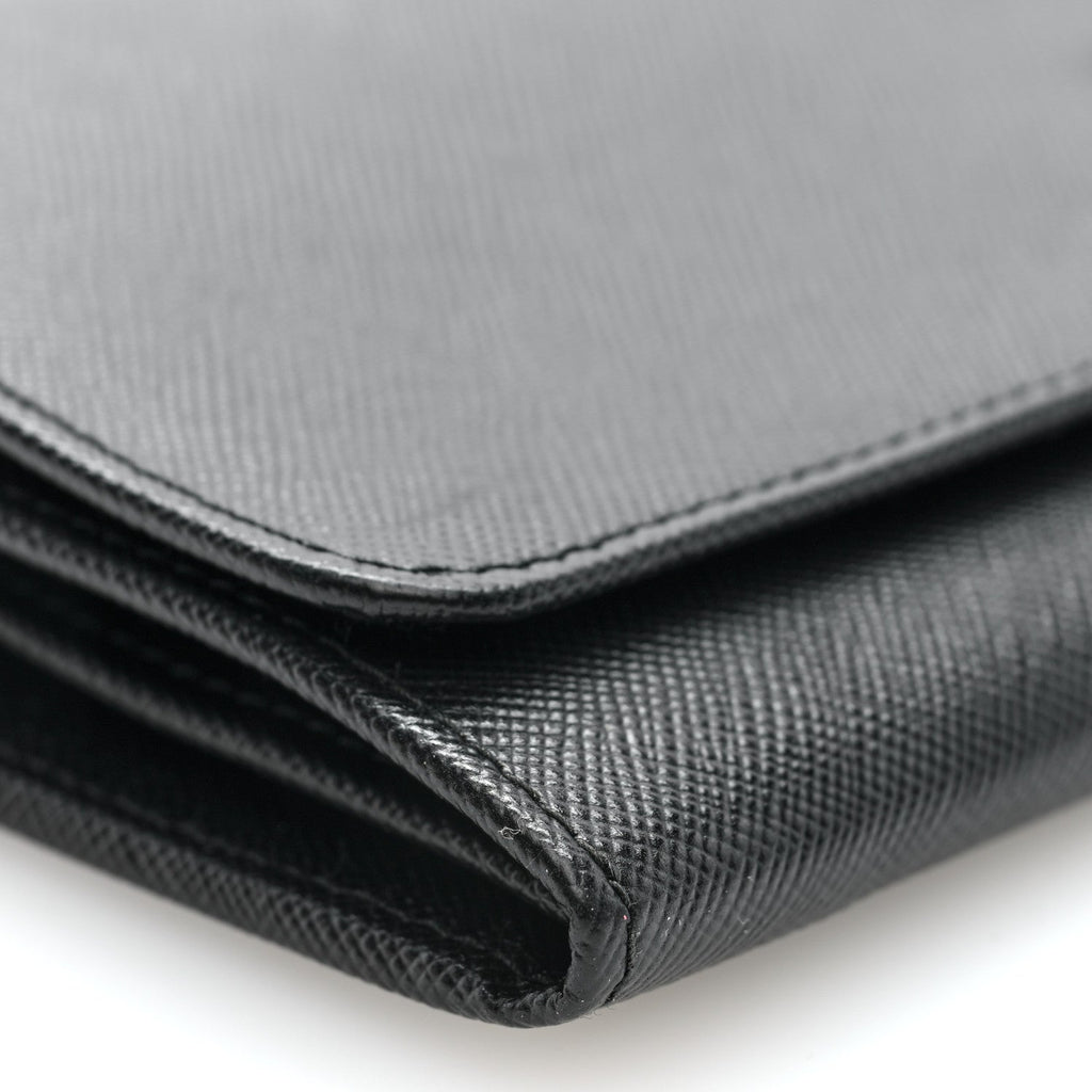 Vitello Move Metal Oro Chain Wallet Black