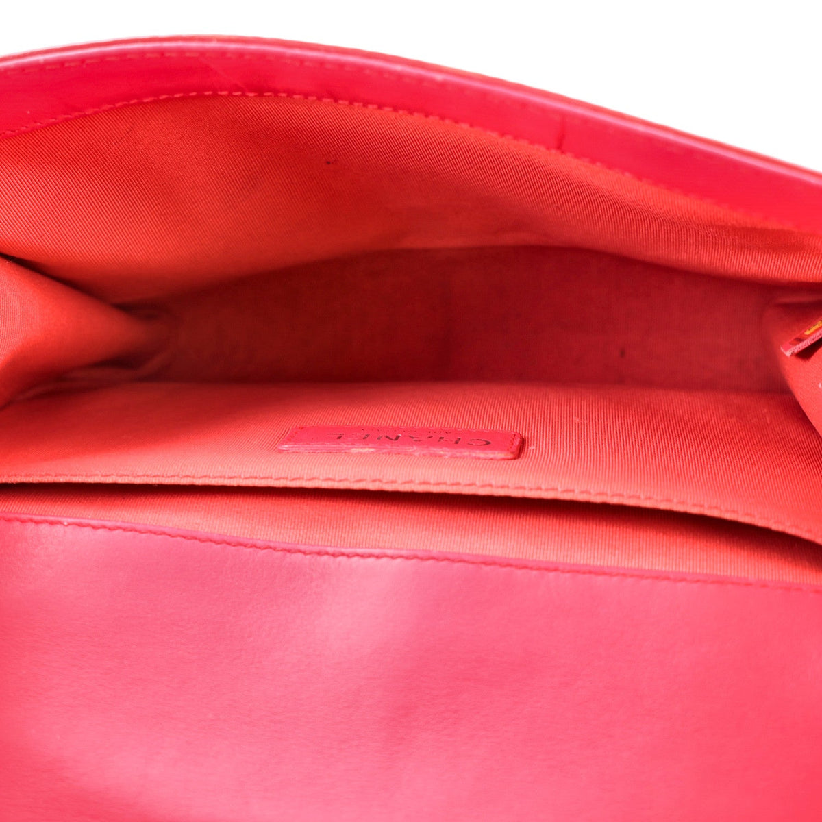 Patent Calfskin Enamel Quilted Medium Boy Flap Dark Pink