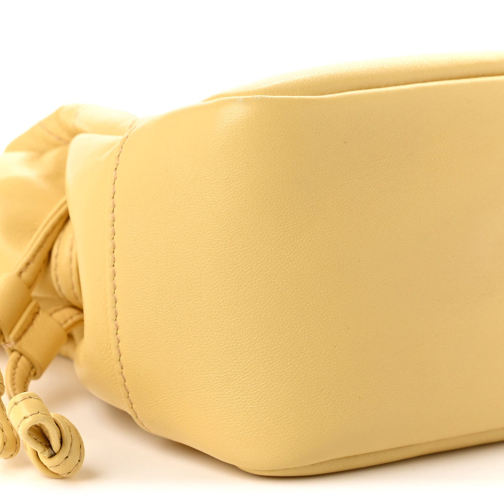Lambskin Matelasse Monogram Mini Jamie Shoulder Pouch Bag Soft Lemon