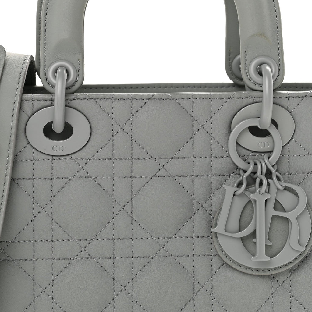 Ultra Matte Calfskin Cannage Small My ABCDior Lady Dior Grey