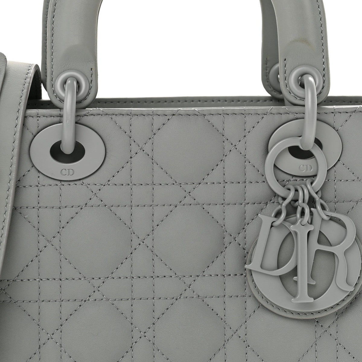 Ultra Matte Calfskin Cannage Small My ABCDior Lady Dior Grey