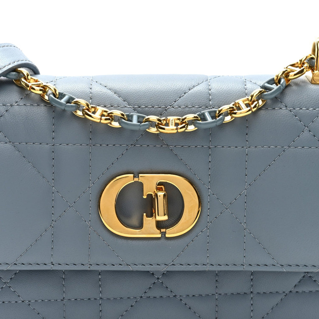 Lambskin Cannage Mini Miss Caro Bag Cloud Blue