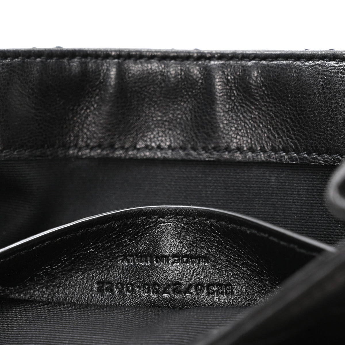 Lambskin Quilted Monogram Mini Nolita Black