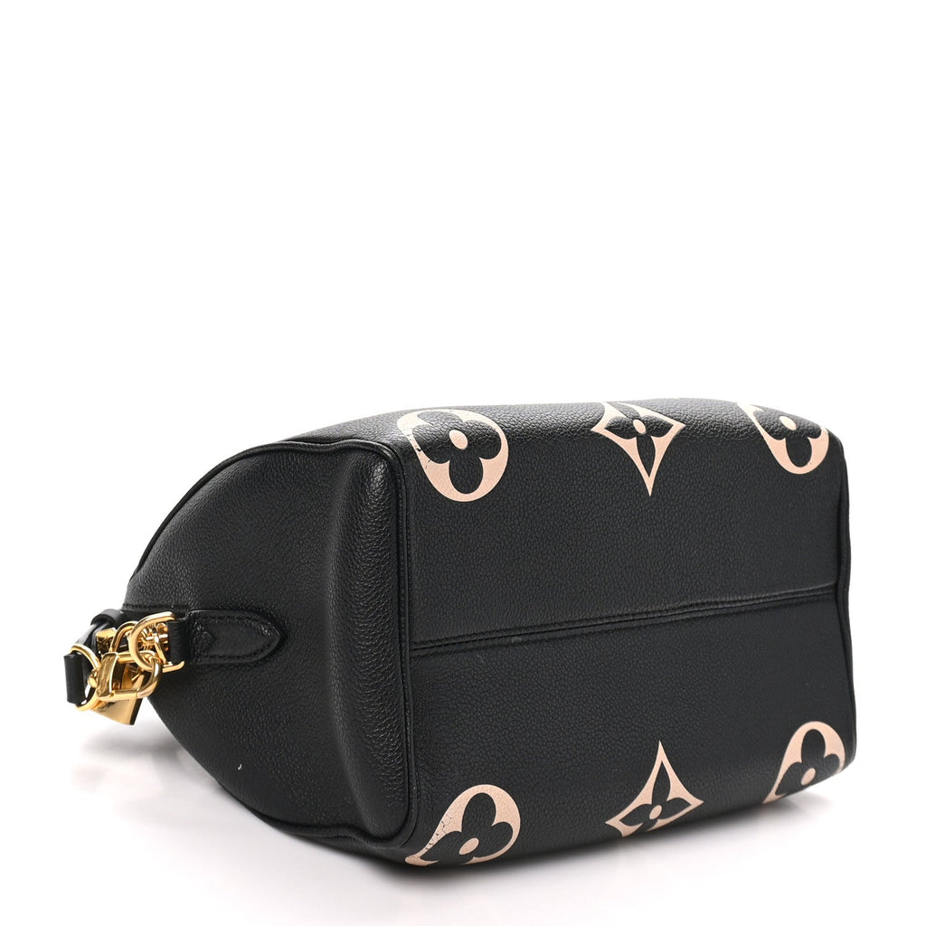 Empreinte Monogram Giant Speedy Bandouliere 25 Black Beige