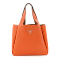 Vitello Daino Soft Medium Dynamique Tote Papaya Caramello