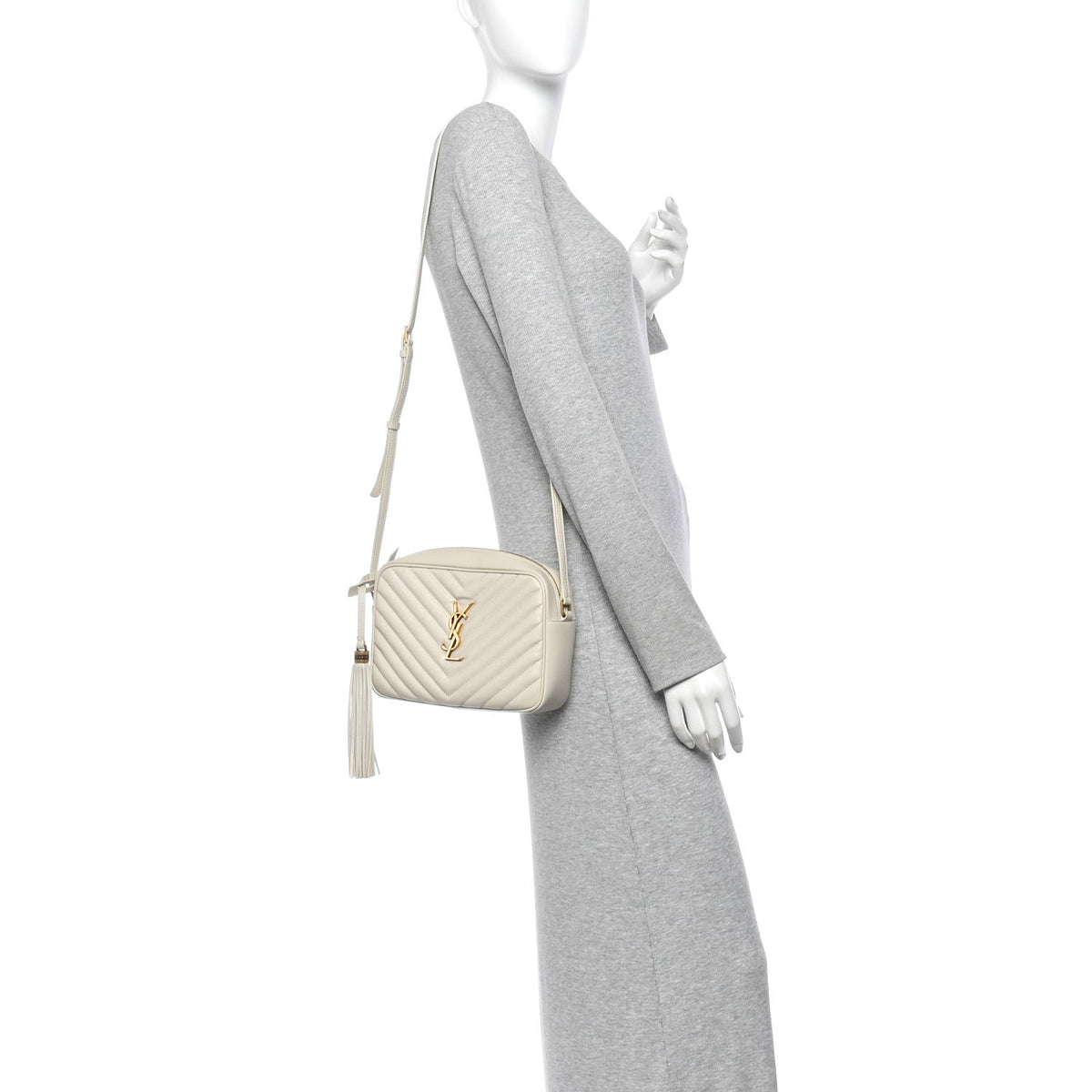 Calfskin Matelasse Monogram Lou Camera Bag Blanc Vintage