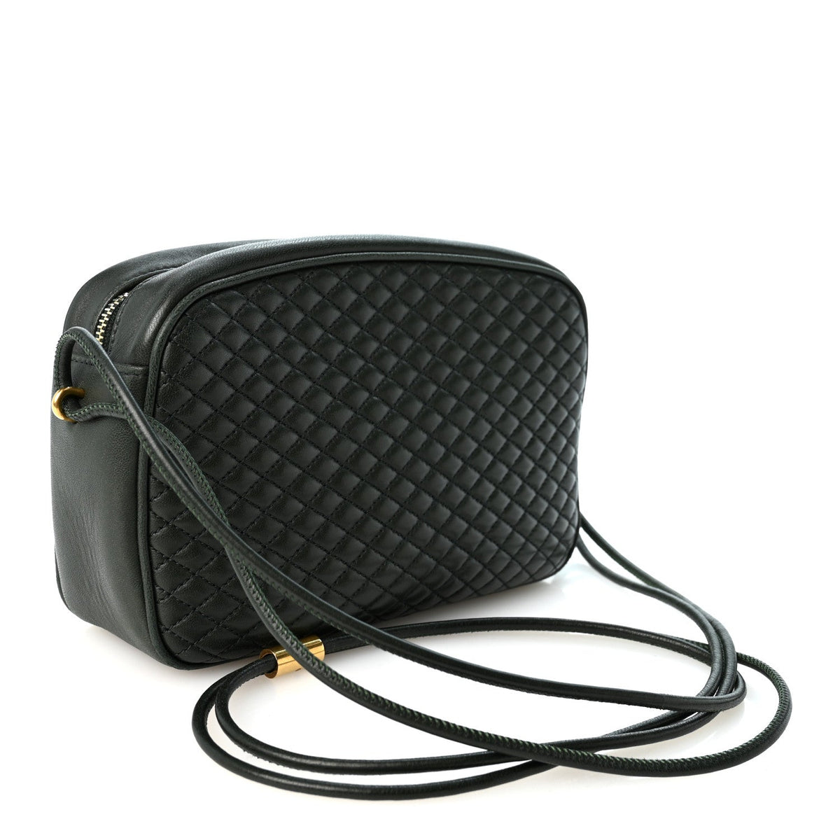 Lambskin Quilted Victoire Camera Bag New Vert Fonce