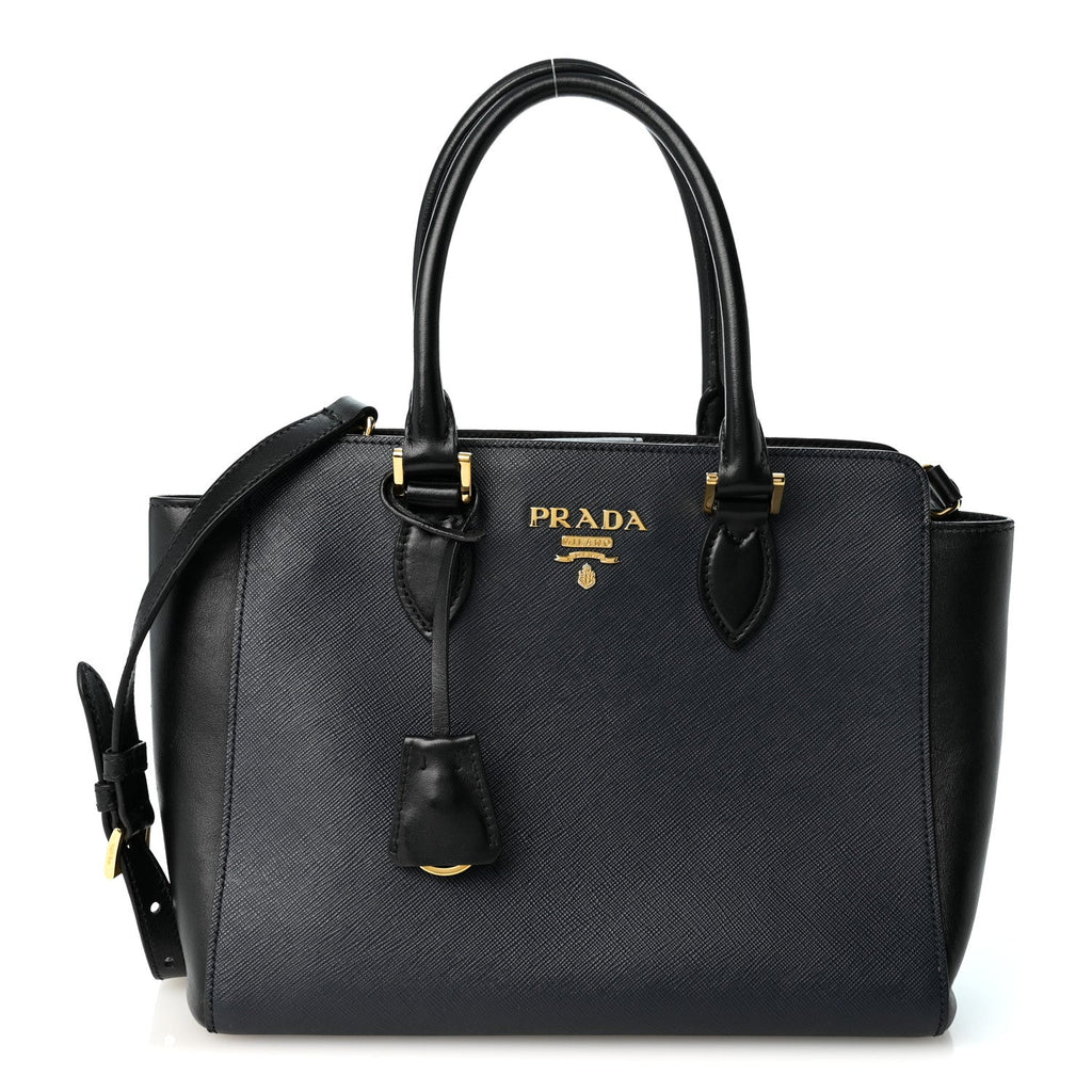 Saffiano Soft Calfskin Small Zippered Tote Baltico