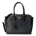 Saffiano Soft Calfskin Small Zippered Tote Baltico