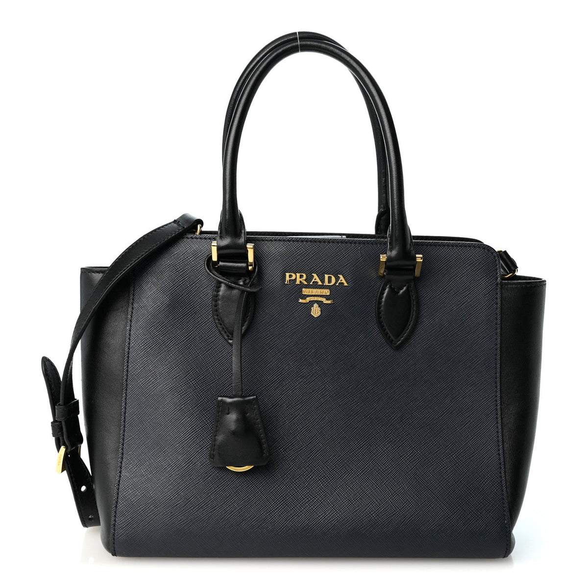 Saffiano Soft Calfskin Small Zippered Tote Baltico