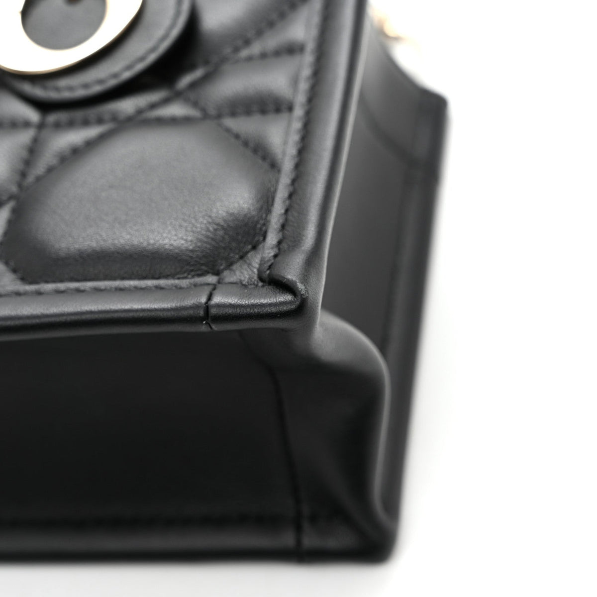 Calfskin Macrocannage Mini Book Tote Black