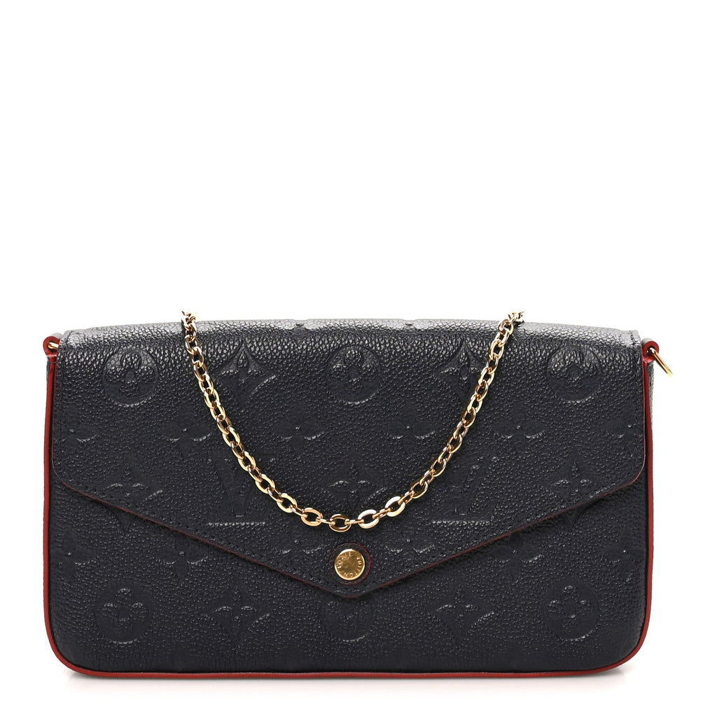 Empreinte Pochette Felicie Chain Wallet Marine Rouge
