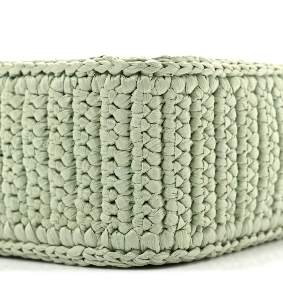 Yarn Raffia Effect Crochet Re-Edition 2005 Shoulder Bag Acqua