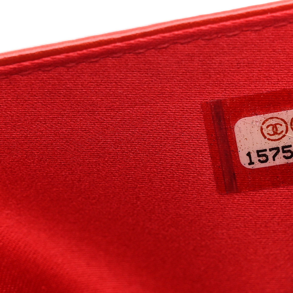 Patent Camellia Embossed Wallet On Chain WOC Dark Red