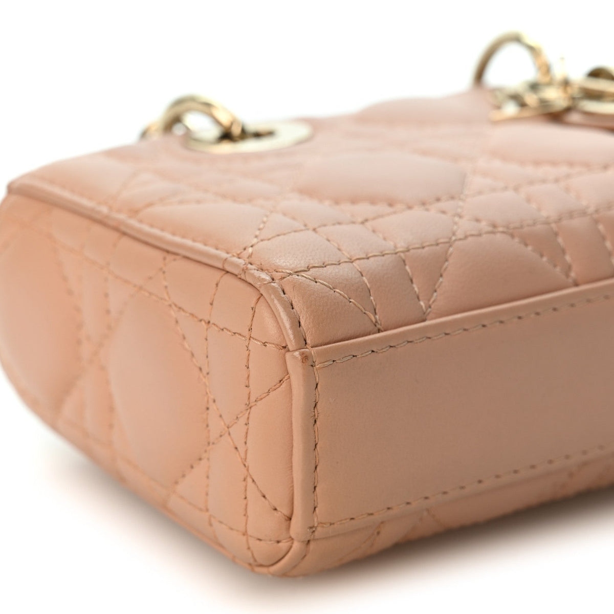 Lambskin Cannage Micro Lady D-Joy Rose Des Vents