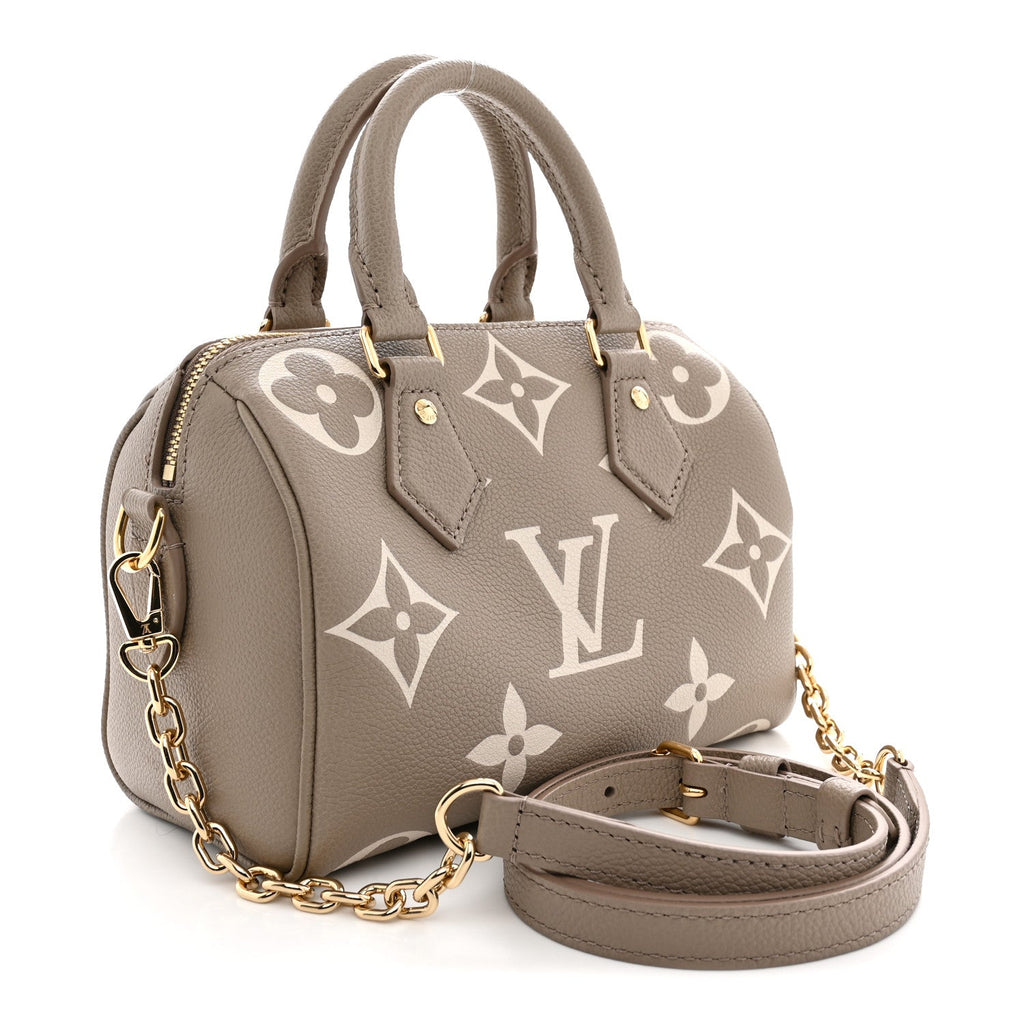 Empreinte Monogram Giant Speedy Bandouliere 20 Creme Beige
