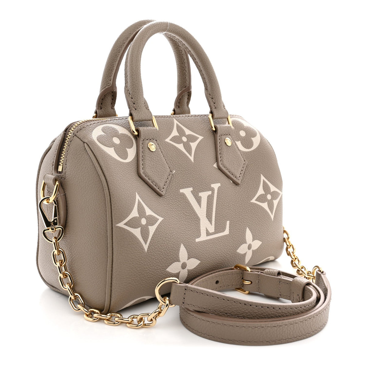Empreinte Monogram Giant Speedy Bandouliere 20 Creme Beige