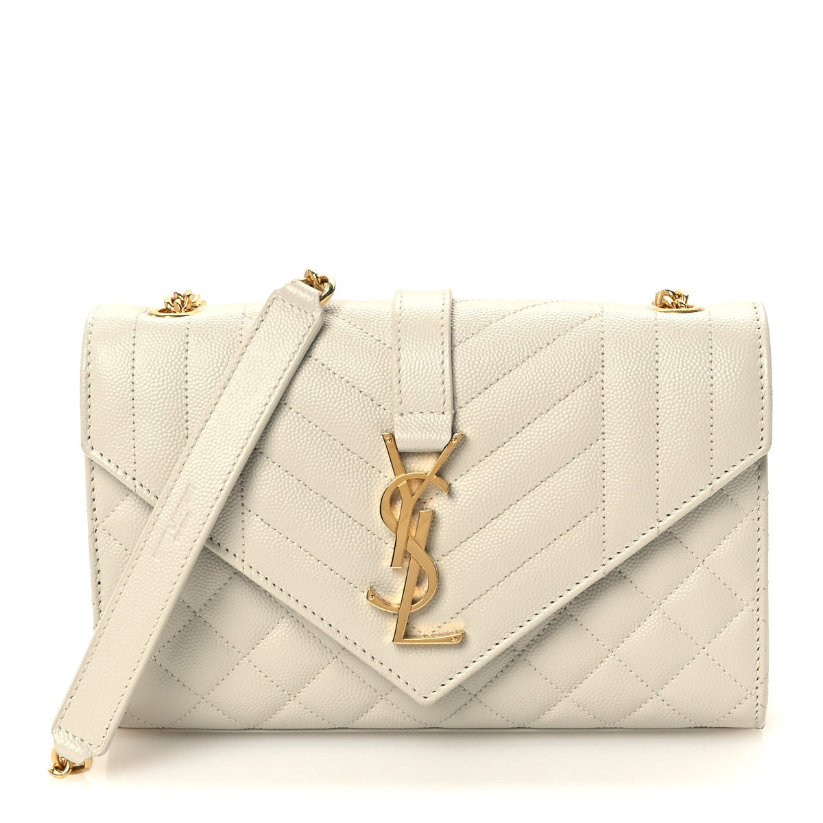Grain De Poudre Textured Mixed Matelasse Triquilt Small Monogram Satchel Crema Soft