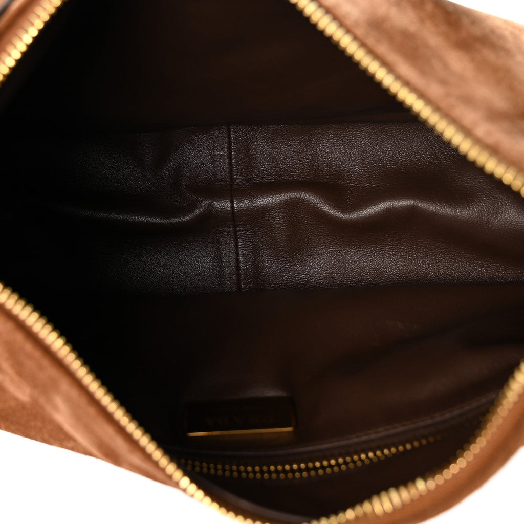 Scamosciato Suede Medium Aimee Shoulder Bag Cacao
