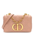 Grained Calfskin Cannage Small Caro Bag Rose De Vents