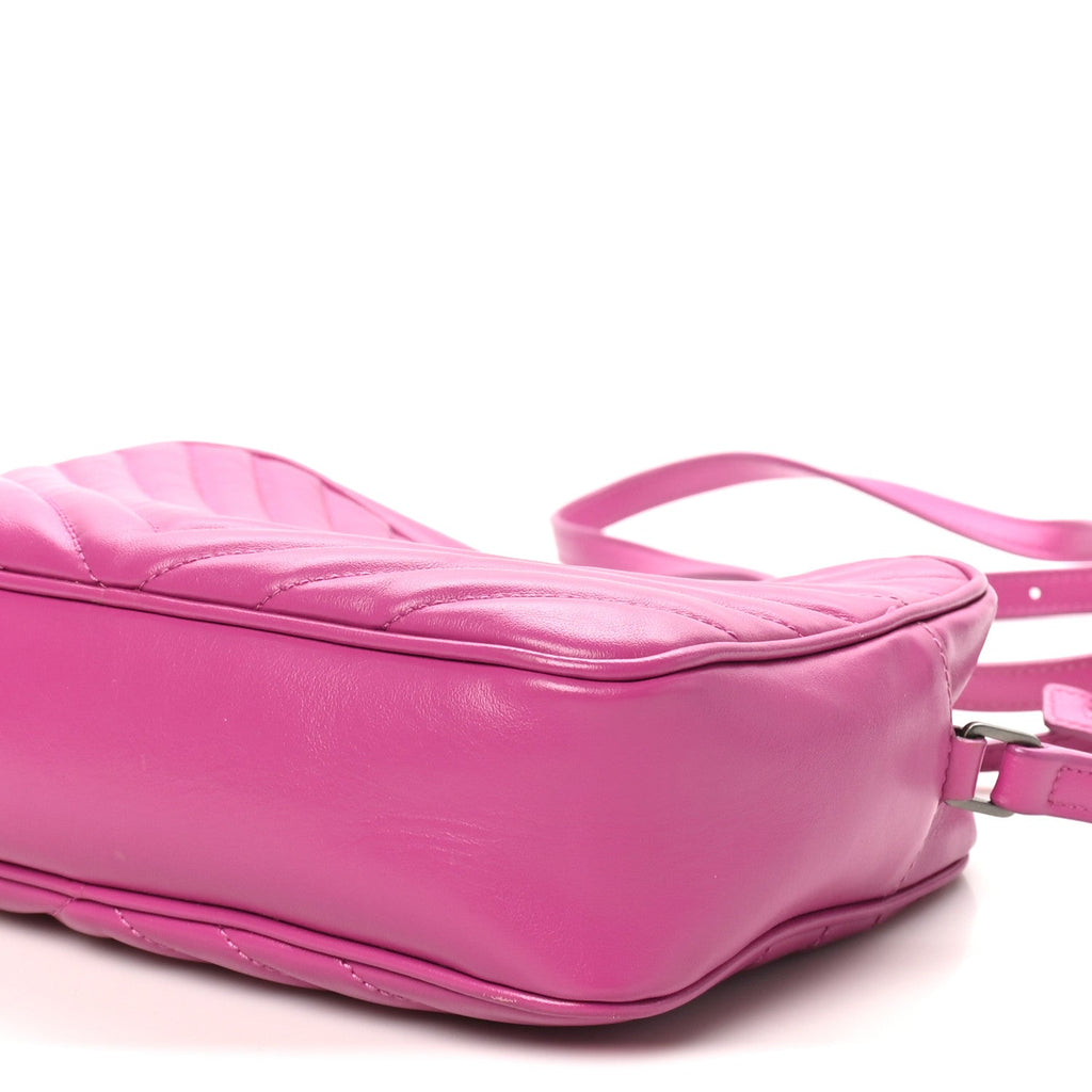 Calfskin Matelasse Monogram Lou Camera Bag Electric Fuchsia