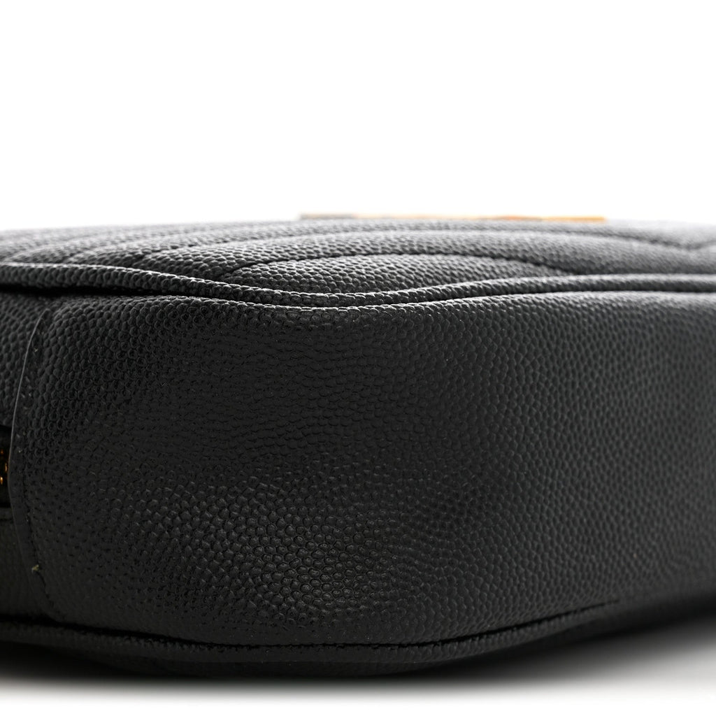 Grain De Poudre Matelasse Monogram Mini Lou Camera Bag Black