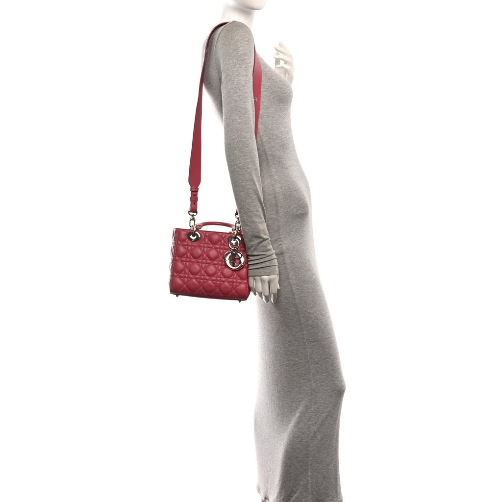 Lambskin Cannage Small My ABCDior Lady Dior Pink