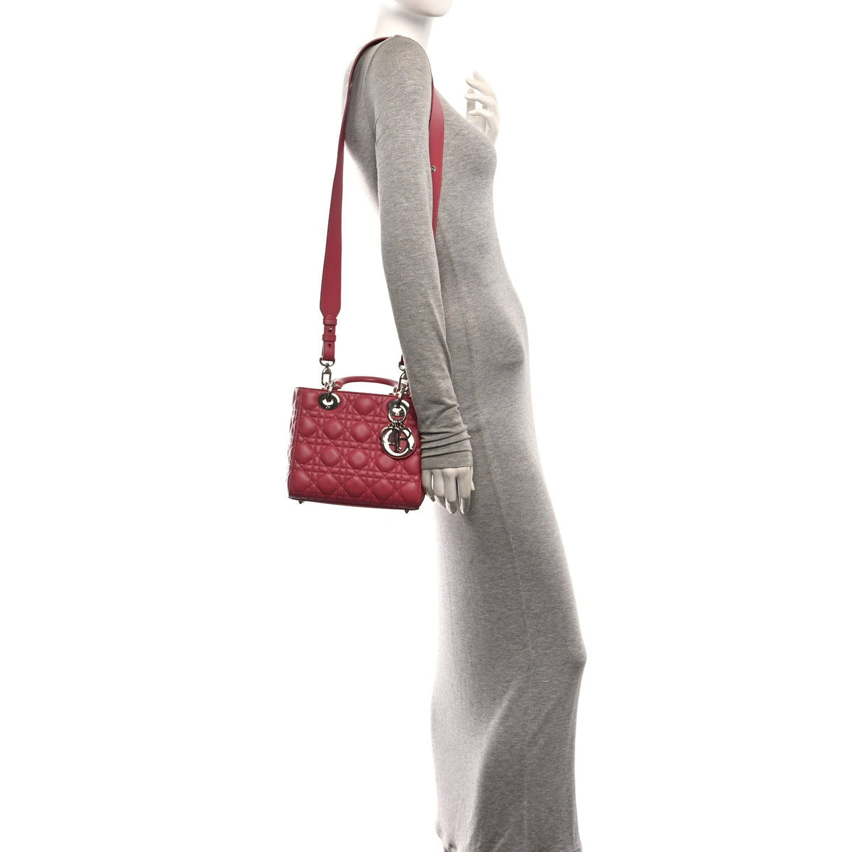 Lambskin Cannage Small My ABCDior Lady Dior Pink