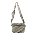 Oblique Saddle Triple Pouch Green