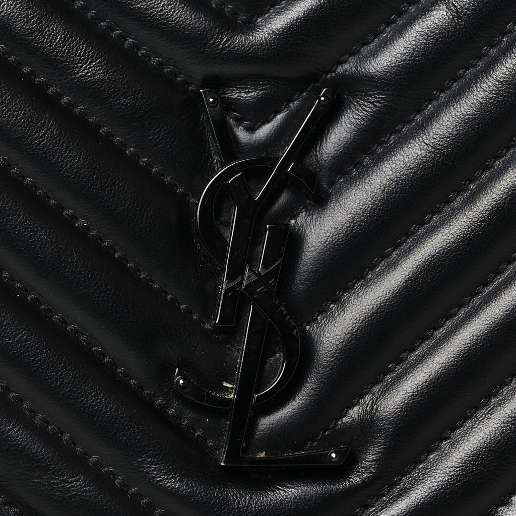 Calfskin Matelasse Monogram Monochrome Lou Camera Bag Black