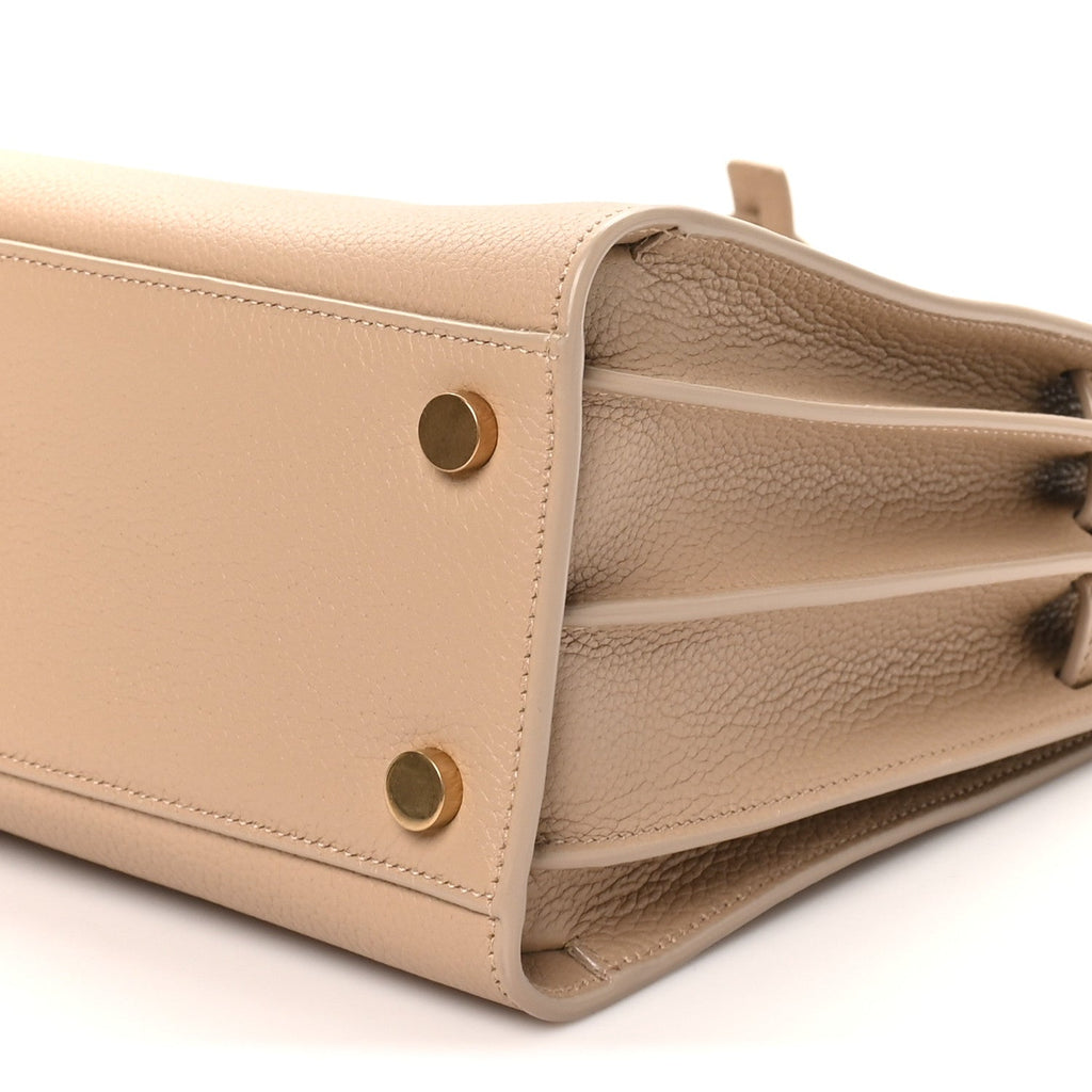 Grained Calfskin Baby Sac De Jour Souple Dark Beige