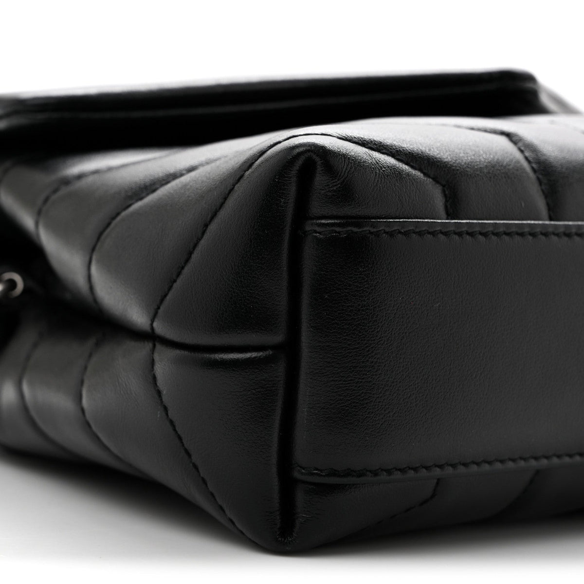 Calfskin Y Quilted Monogram Toy Loulou Crossbody Bag Black