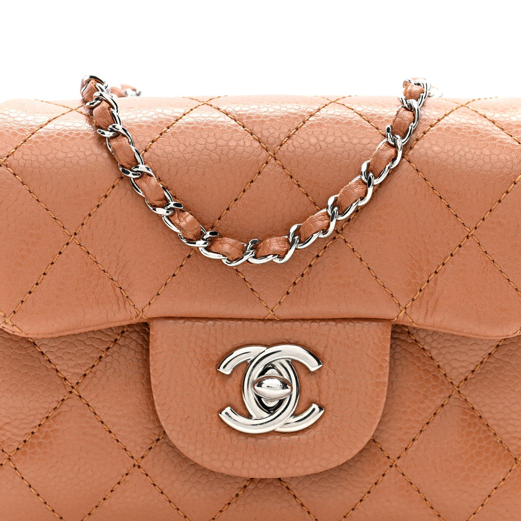 Caviar Quilted New Mini Flap Brown