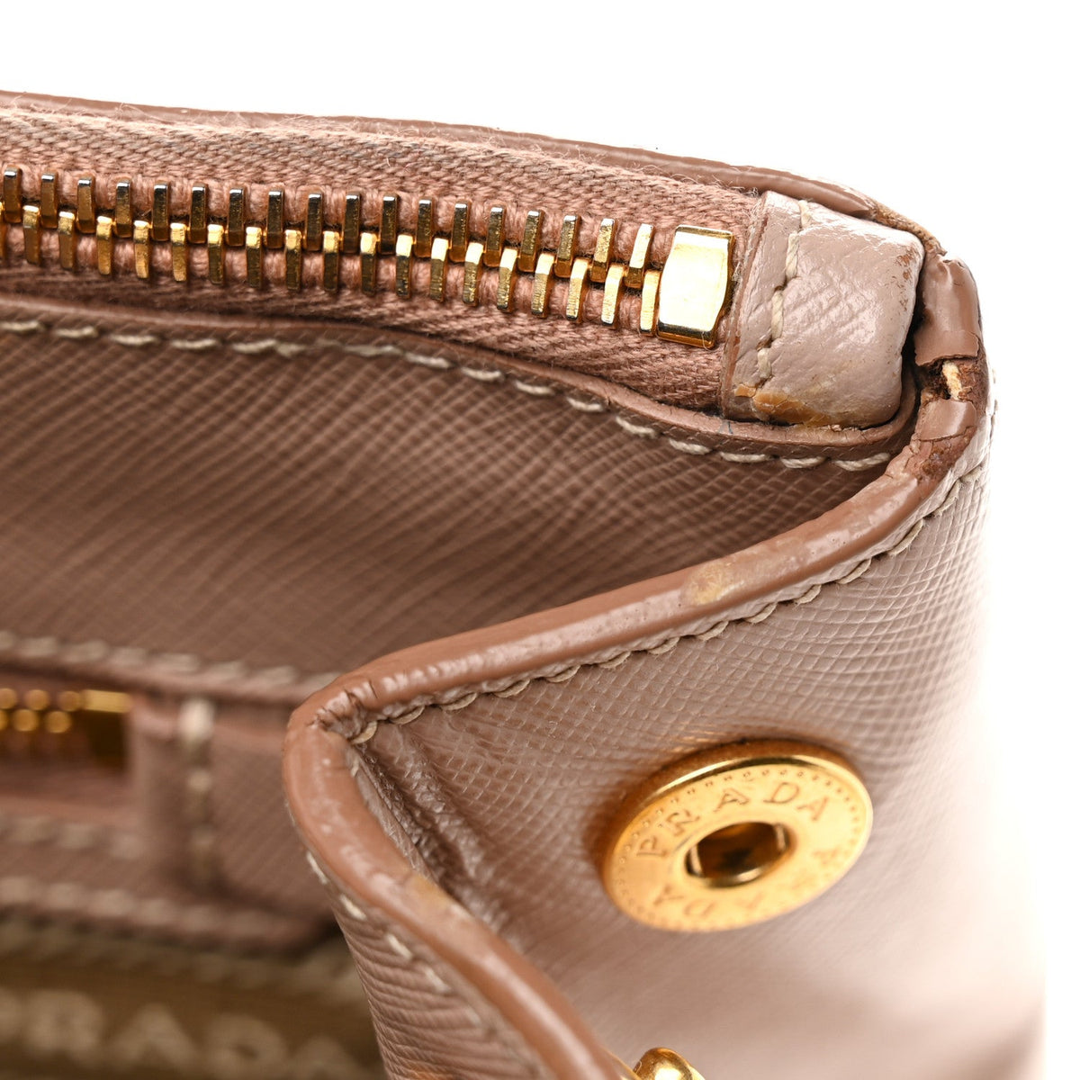Saffiano Small Galleria Double Zip Tote Cammeo